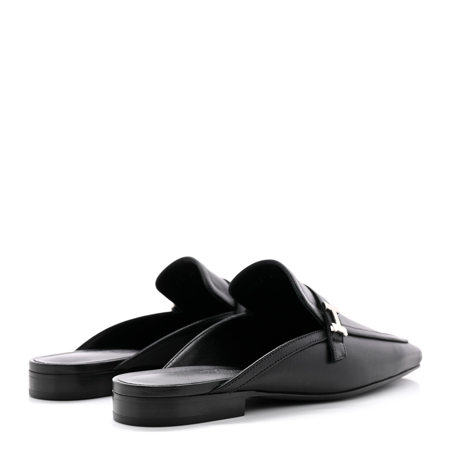 Hermes Goatskin Groupie Mules 35 Black 4 of 12