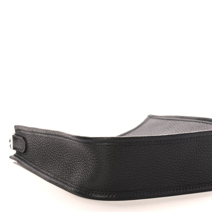 Hermes Taurillon Clemence Amazone Sangle Cavale Evelyne TPM Black Noisette 9 of 10