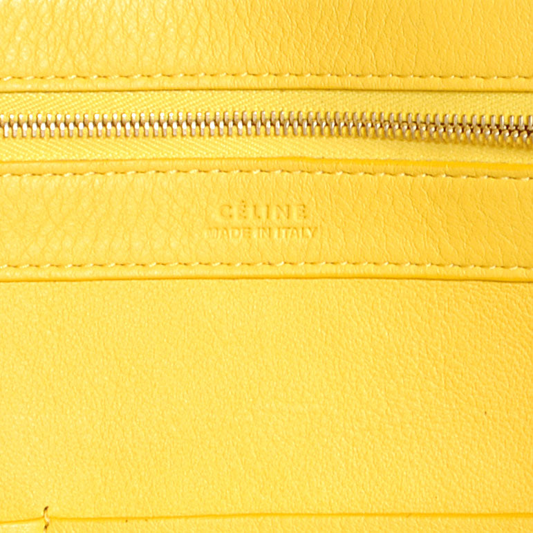 Celine Calfskin Medium Horizontal Cabas Phantom Sun Yellow 8 of 8