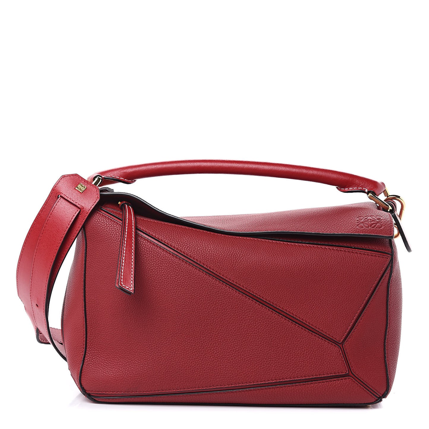 Calfskin Medium Puzzle Bag Rouge