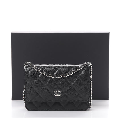 Chanel Caviar Quilted Mini Wallet On Chain WOC Black 10 of 10