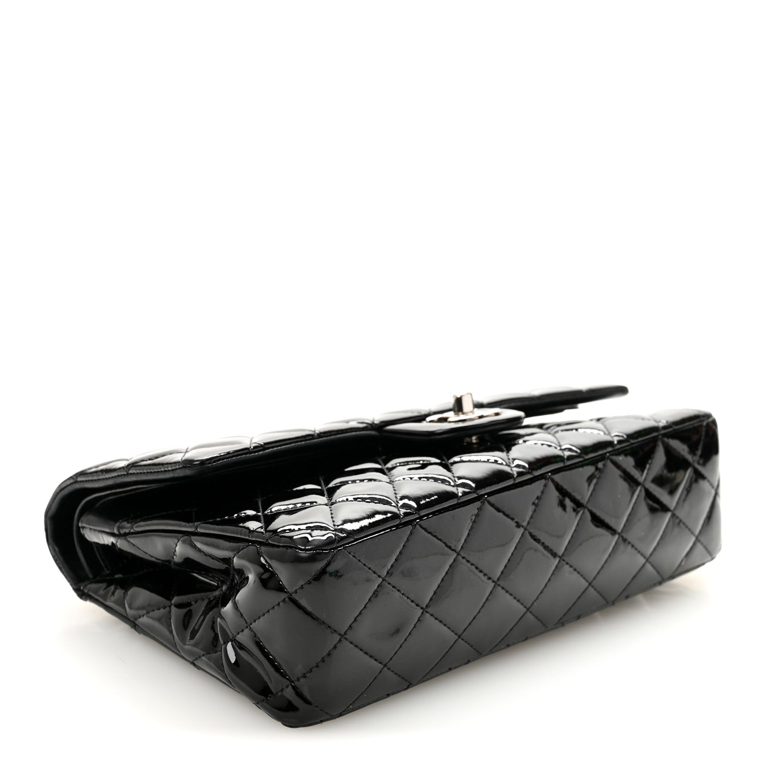 Chanel Patent Quilted Medium Double Flap Black 4 of 10