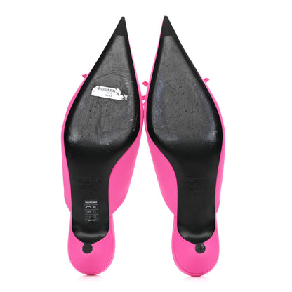 Balenciaga Nylon Pointed Toe Knife 40mm Mules 37 Rose Fuchsia 6 of 9