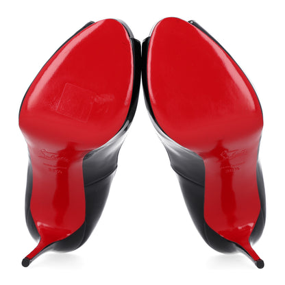 Christian Louboutin Patent Lady Peep 150 Pumps 38.5 Black 7 of 9