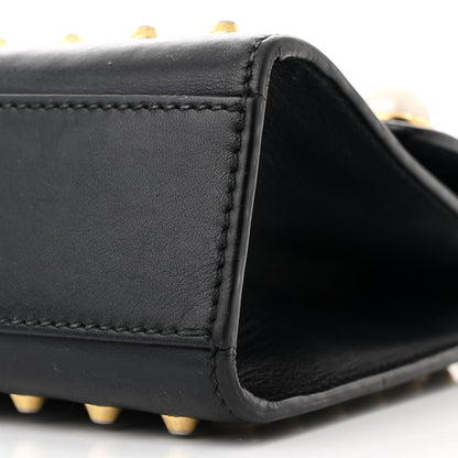 Gucci Calfskin Studded Small Padlock Shoulder Bag Black 10 of 11