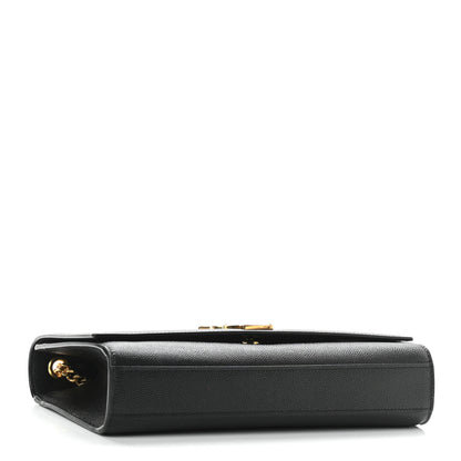 Saint Laurent Grain De Poudre Medium Classic Monogram Kate Satchel Black 4 of 9