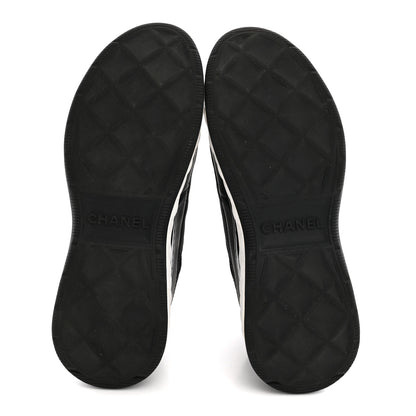Chanel Velvet Calfskin Mixed Fibers CC Sneakers 40 Black 6 of 11