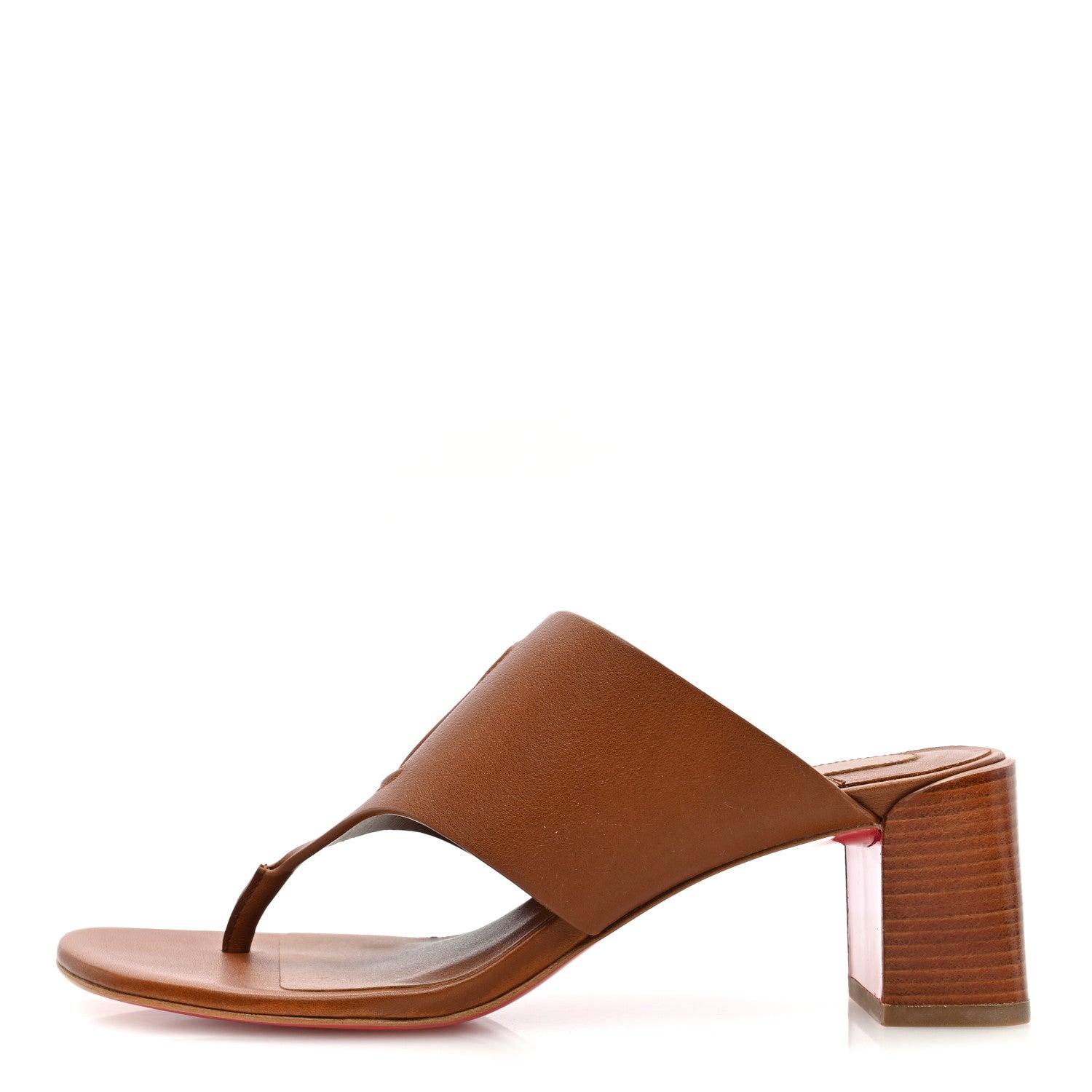 Christian Louboutin Calfskin CL Tongamule 55 Mule 37 Black 1 of 9