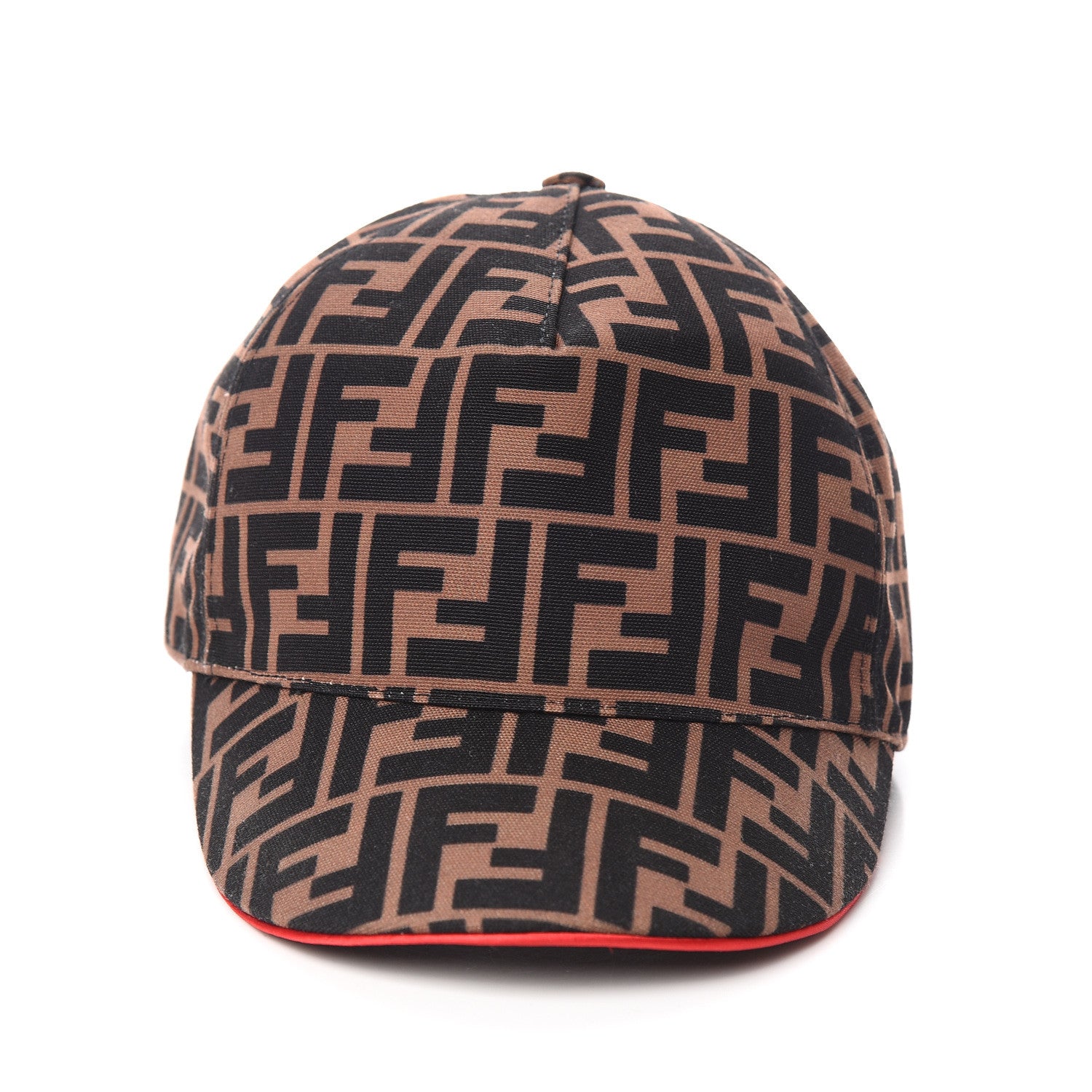 Fendi Canvas FF Reloaded Baseball Hat Tobacco Red 3 of 6