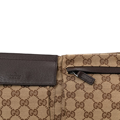 Gucci GG Monogram Double Pocket Belt Bag Dark Brown 8 of 13