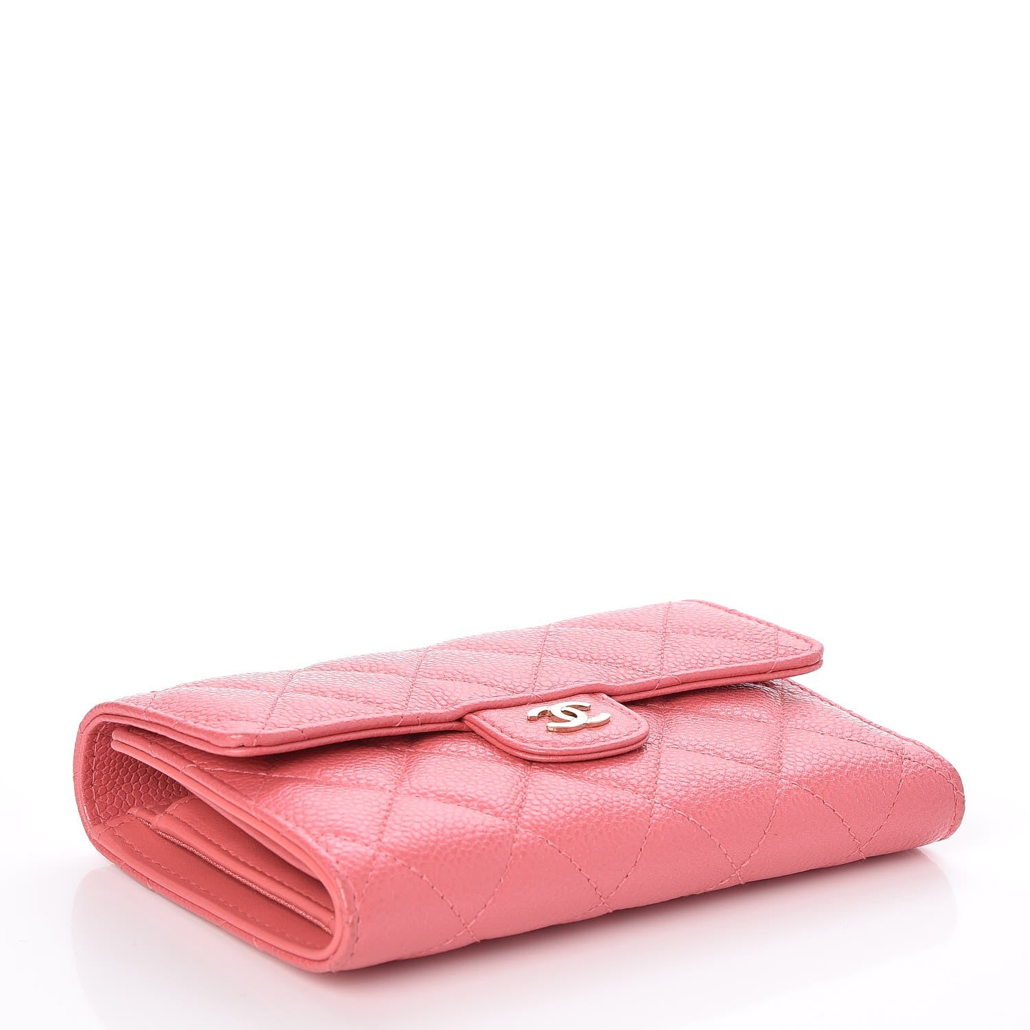 Chanel Caviar Quilted Medium Flap Wallet Pink 4 of 9
