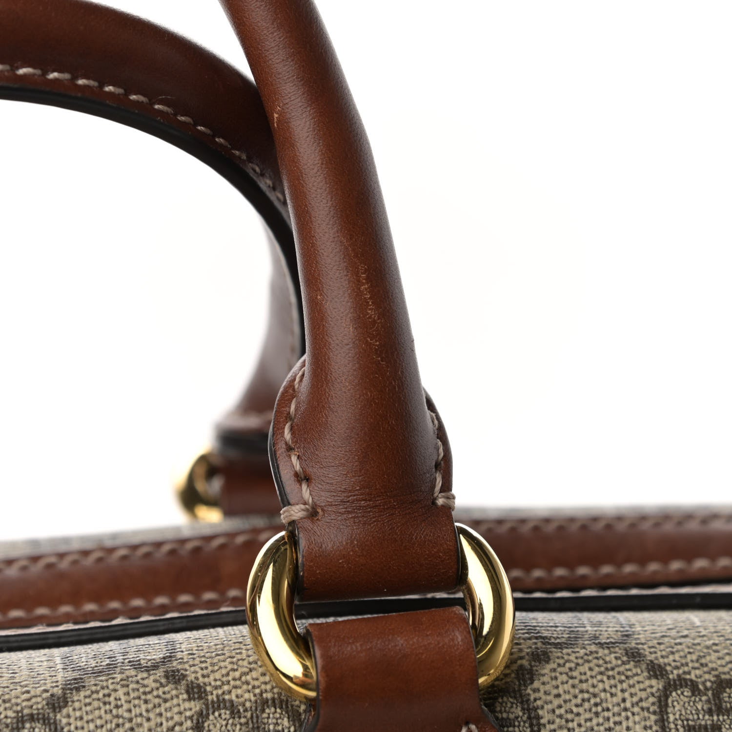Gucci GG Supreme Monogram Medium Boston Beige Cuir 15 of 16