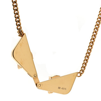 Fendi Metal Monster Eye Necklace Gold 5 of 6