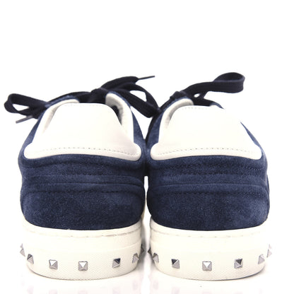 Valentino Garavani Suede Flycrew Sneakers 39.5 Marine White 7 of 10