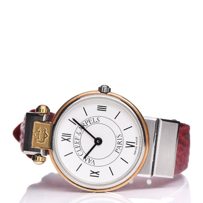 Van Cleef & Arpels Stainless Steel Calfskin 24mm La Collection Quartz Watch 3 of 7