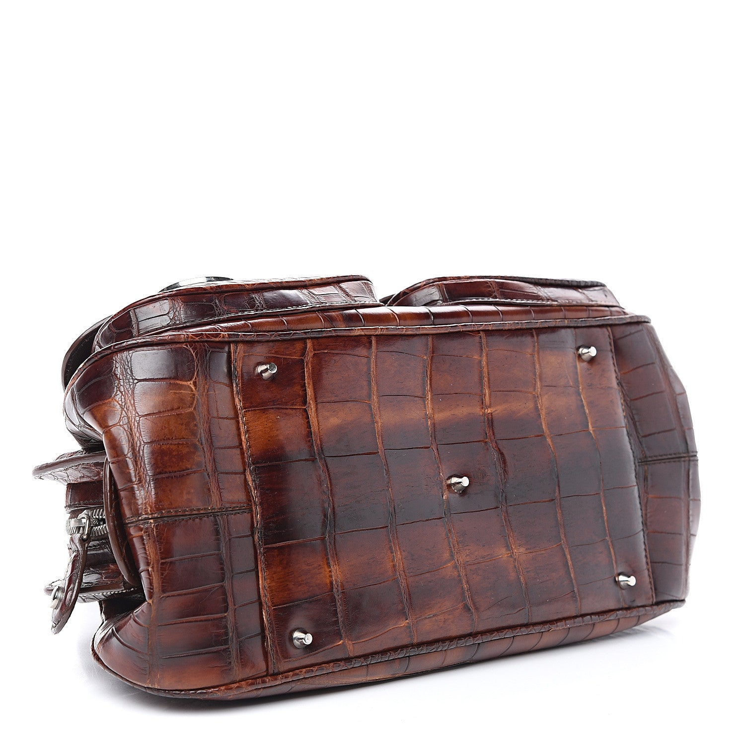 Christian Dior Crocodile My Dior Satchel Brown 3 of 9