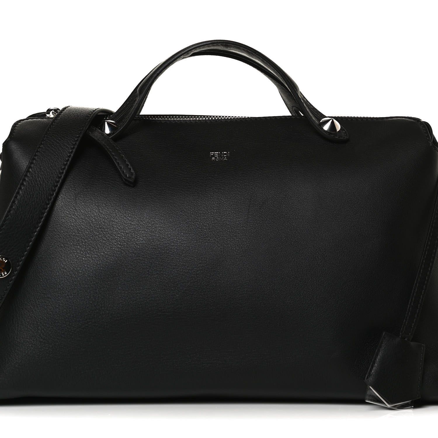 Fendi Vitello Dolce Marmol Large By The Way Boston Bag Black 8 of 17