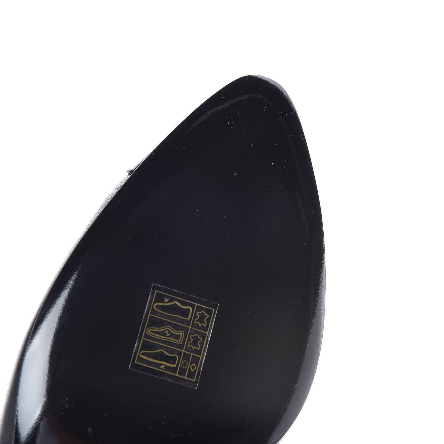 Lambskin Patent CC Cap Toe Mocassin Loafer 37.5 Black