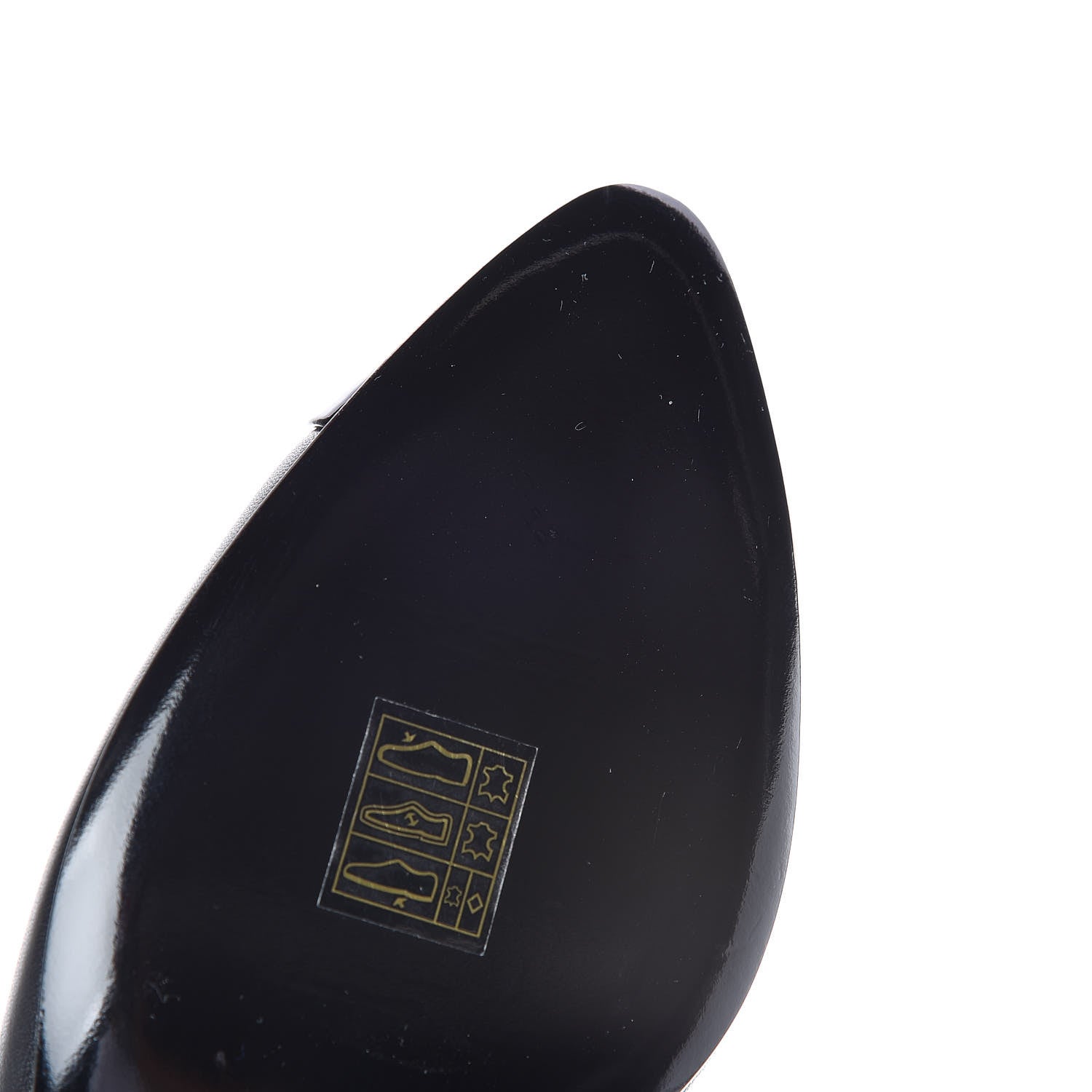 Chanel Lambskin Patent CC Cap Toe Mocassin Loafer 37.5 Black 9 of 10