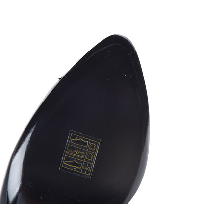 Chanel Lambskin Patent CC Cap Toe Mocassin Loafer 37.5 Black 9 of 10