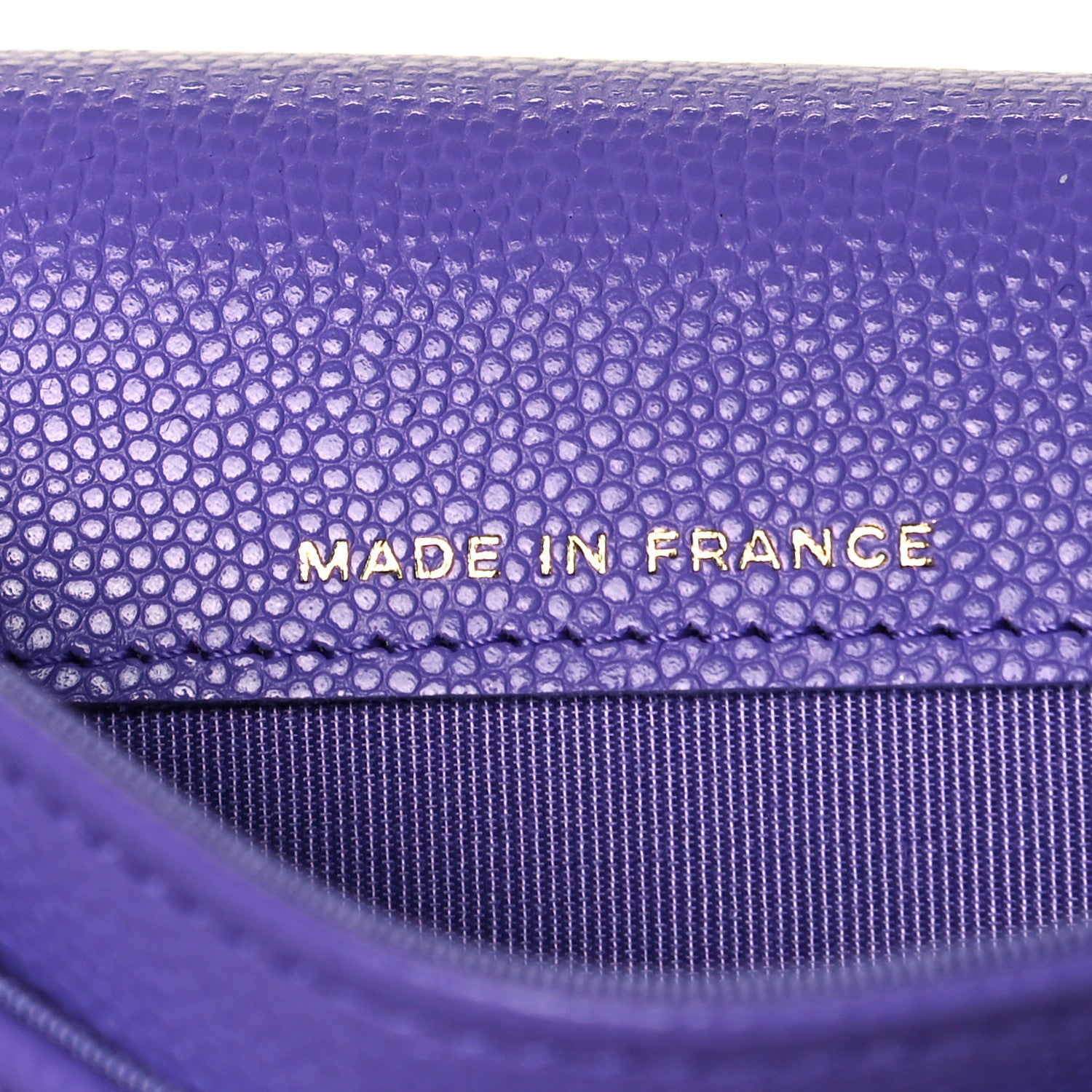 Chanel Caviar Quilted Flap Card Holder Wallet Purple 6 of 8