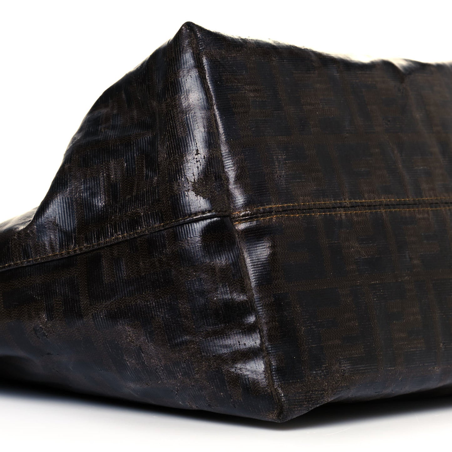 Zucca Spalmati Matrioska Large Roll Tote Tobacco Black