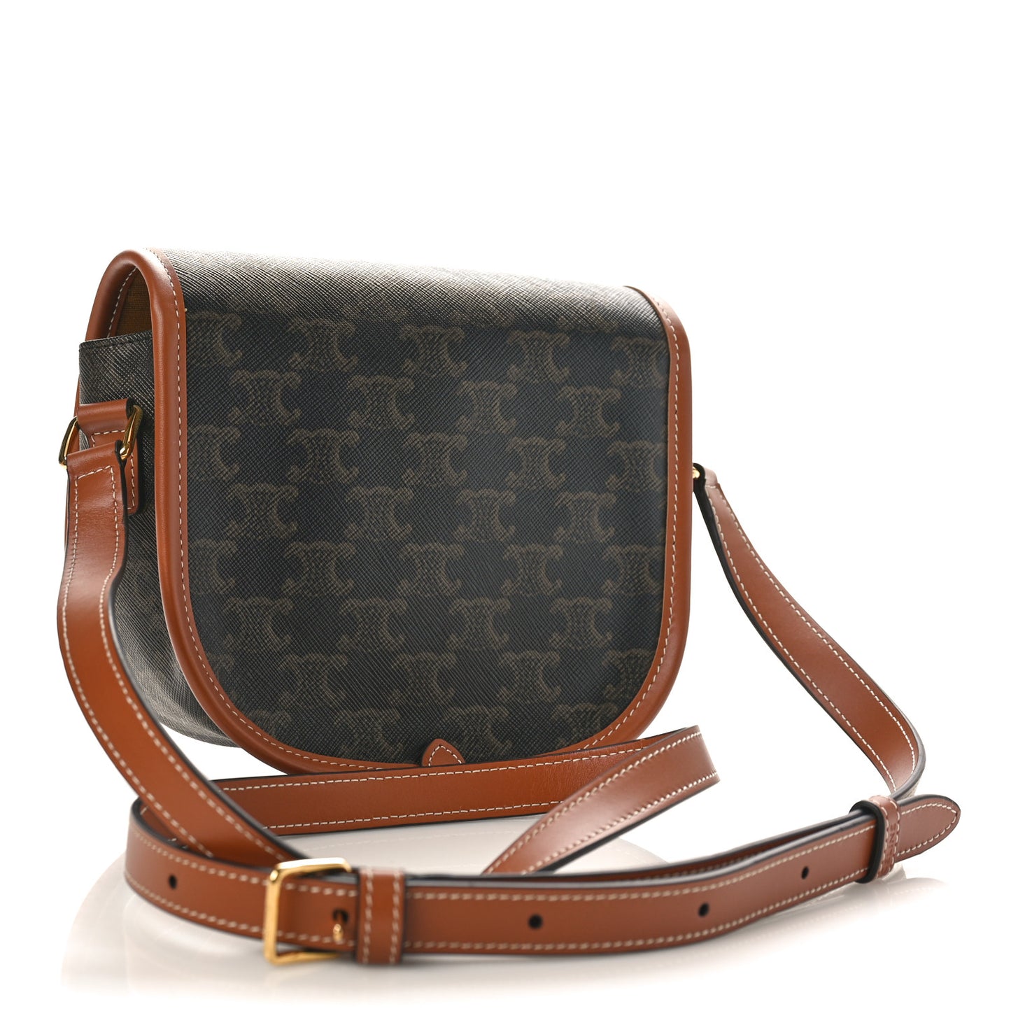 Triomphe Canvas Medium Folco Bag Tan