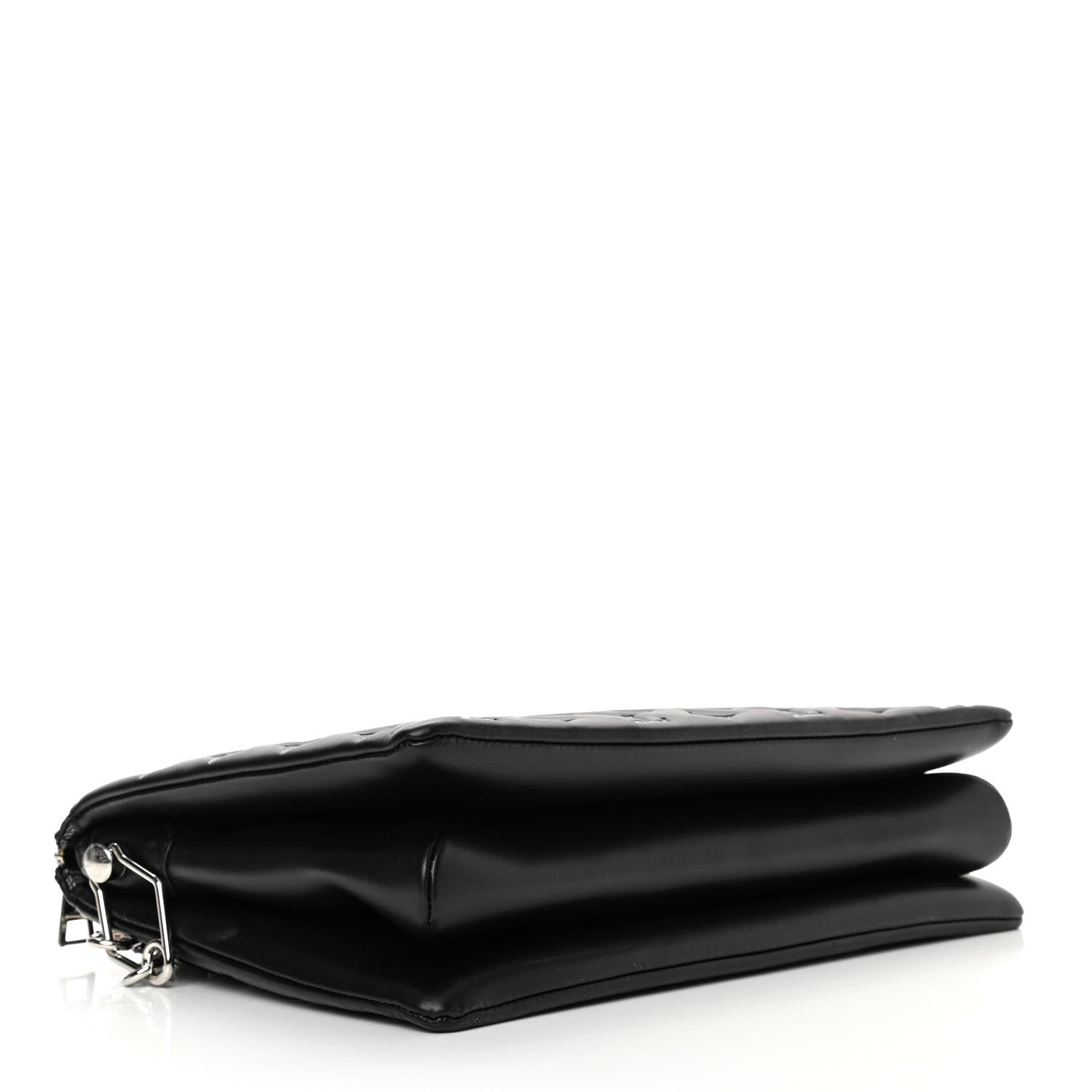 Louis Vuitton Lambskin Embossed Monogram Coussin MM Black Gray 4 of 11