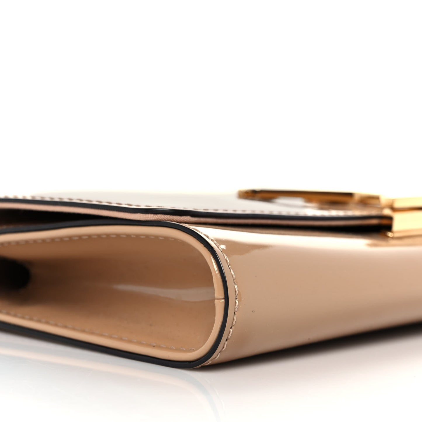 Patent Louise Clutch Nude