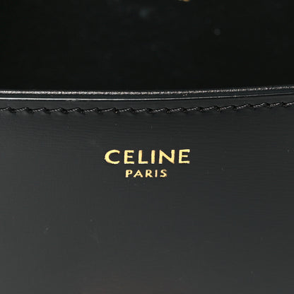 Celine Shiny Calfskin Triomphe Shoulder Bag Black 6 of 10