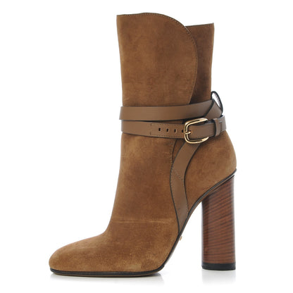 Gucci Suede Abigail Ankle Boots 36.5 New Marron 1 of 11