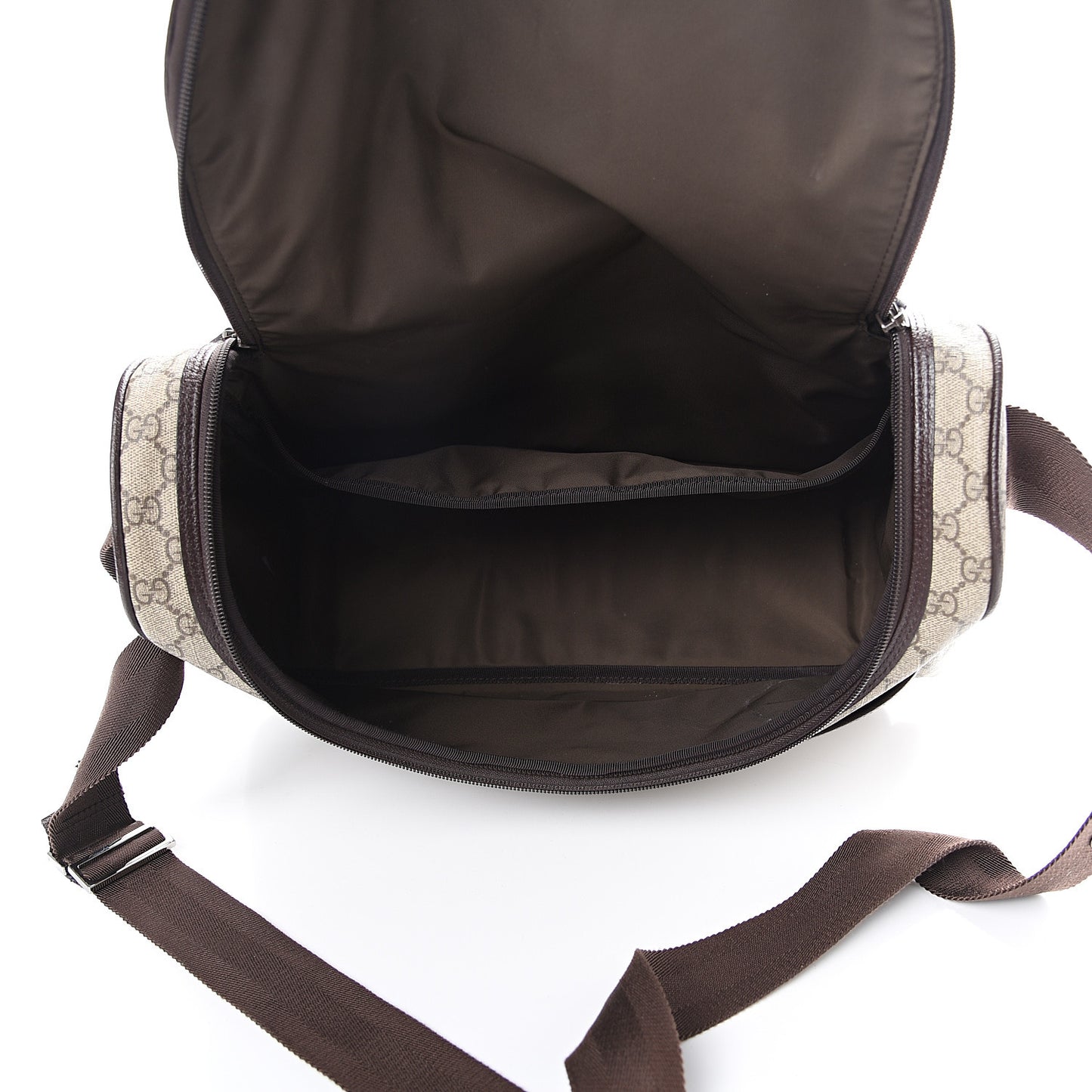 GG Supreme Monogram Selleria Calfskin Large Diaper Bag Beige Ebony Cocoa Dark Chocolate