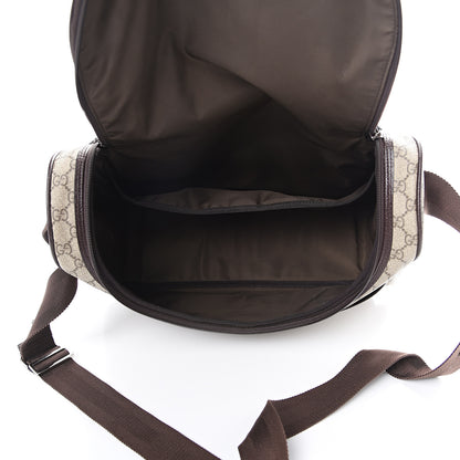 Gucci GG Supreme Monogram Selleria Calfskin Large Diaper Bag Beige Ebony Cocoa Dark Chocolate 5 of 12