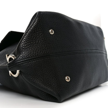Salvatore Ferragamo Calfskin Large Sofia Shoulder Bag Black 8 of 10