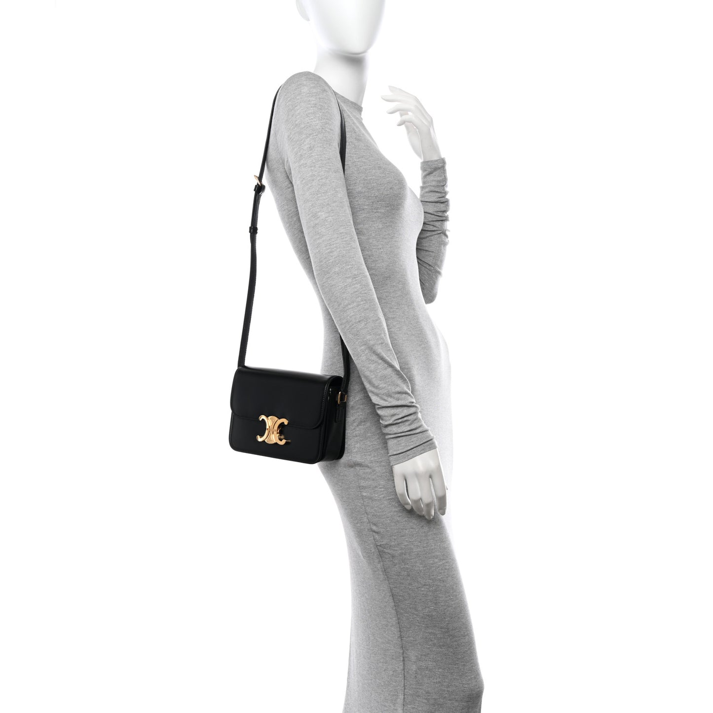 Shiny Calfskin Teen Triomphe Black