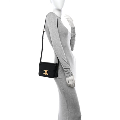 Celine Shiny Calfskin Teen Triomphe Black 2 of 12