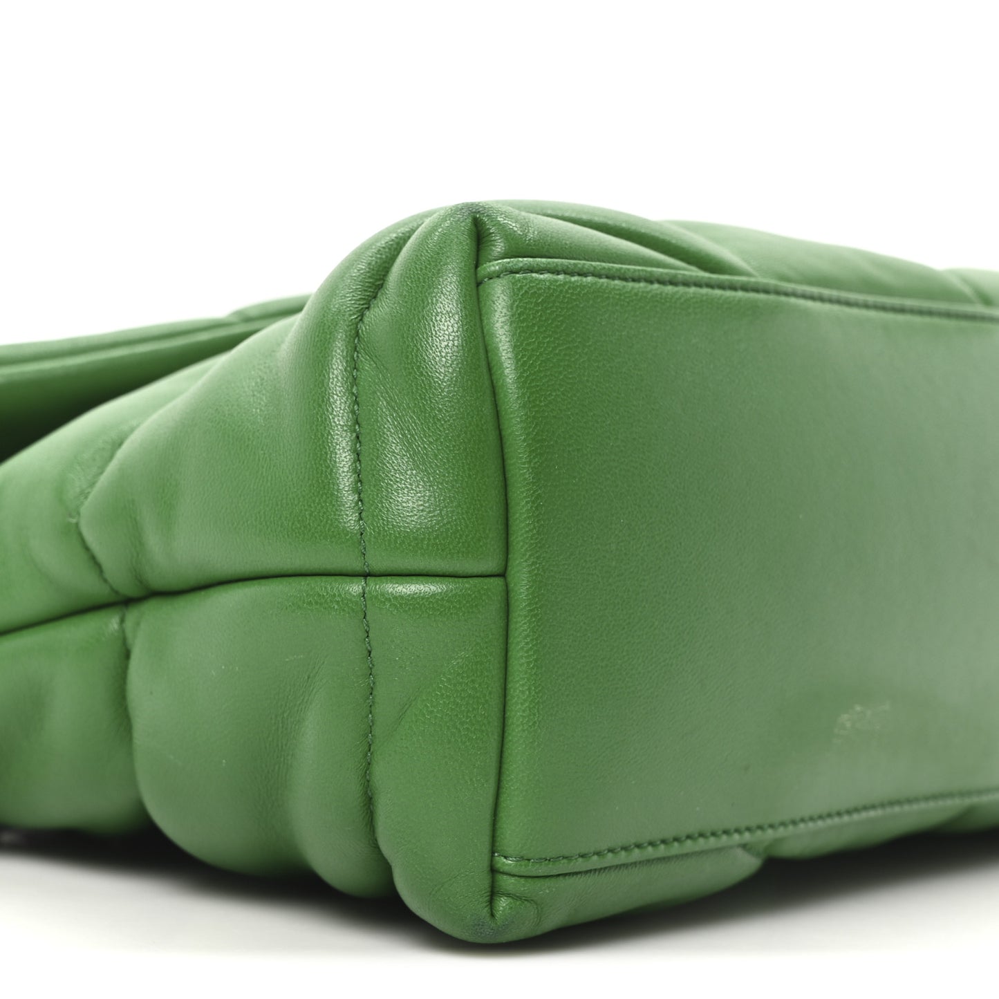 Lambskin Quilted Small Loulou Puffer Monogram Chain Satchel New Vert