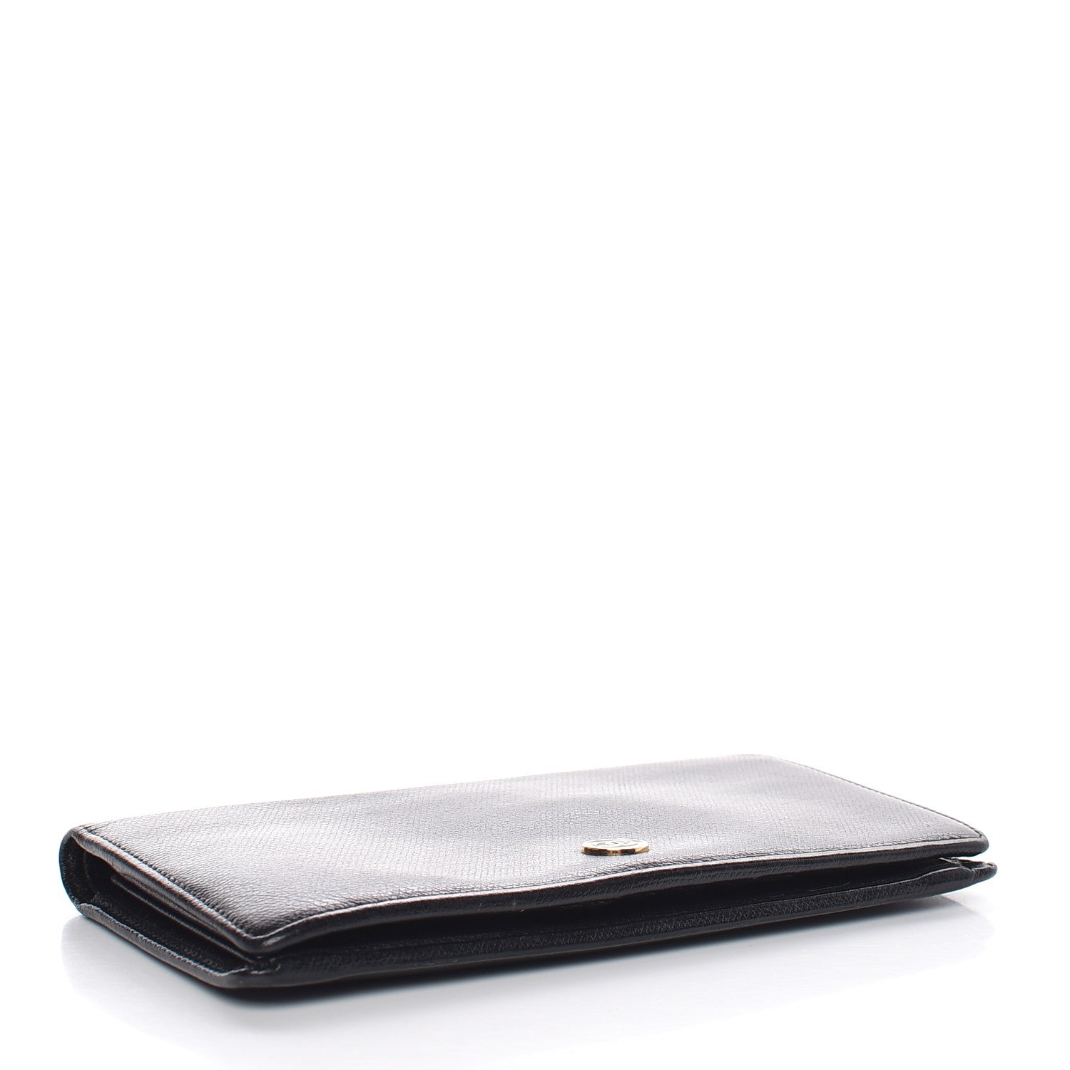 Chanel Grained Calfskin CC Button Yen Wallet Black 4 of 10