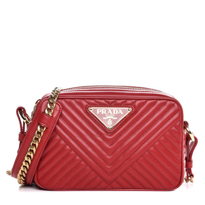 Prada Soft Calfskin Bandoliera Crossbody Bag Fuoco 1 of 7