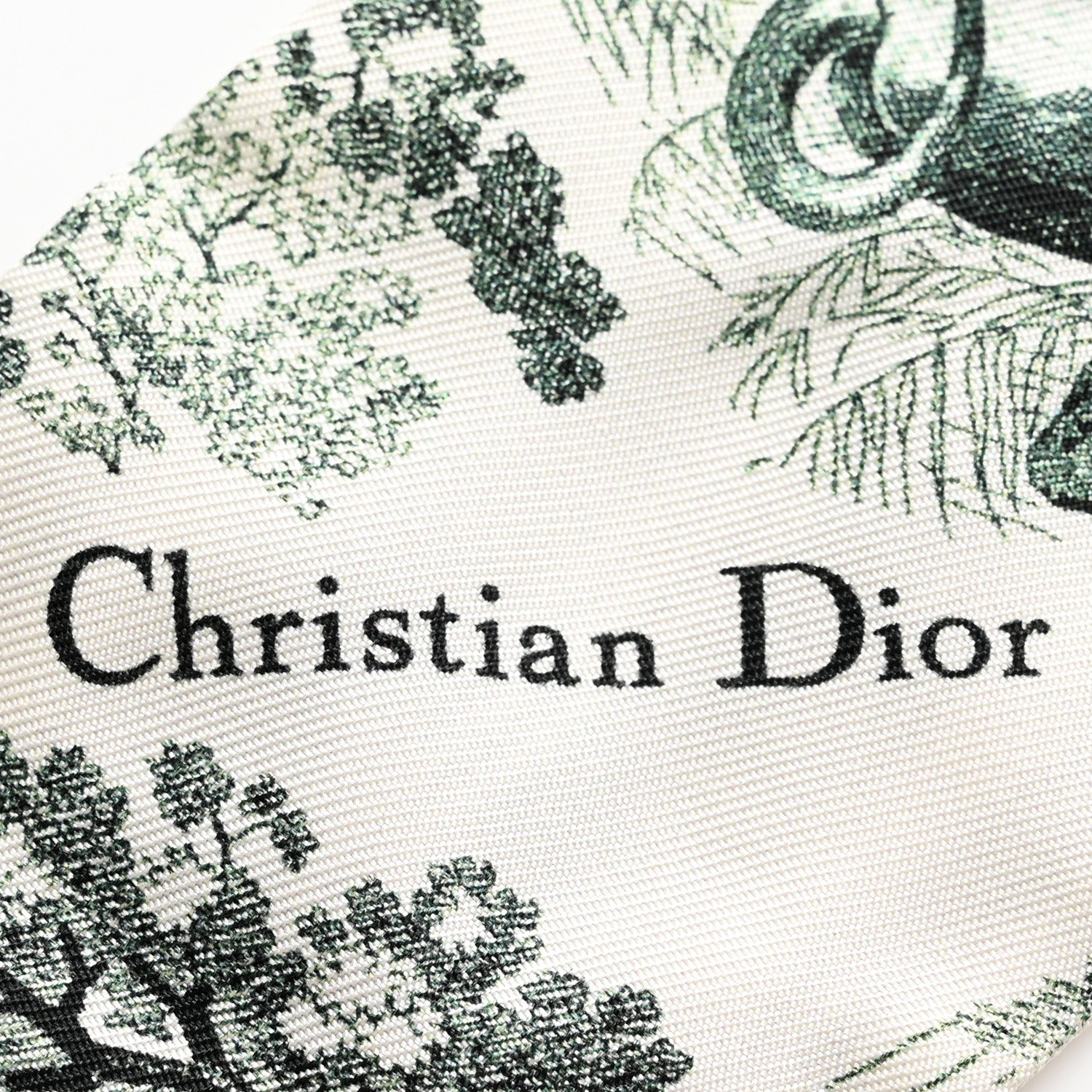Christian Dior Silk Toile De Jouy Mitzah Scarf White 2 of 10
