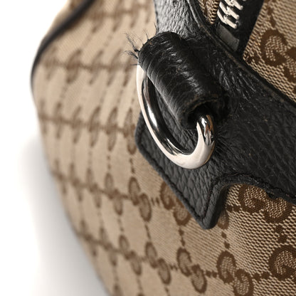 Gucci Monogram Dollar Calfskin Large Boston Duffle Bag Beige Ebony Testa di Moro Marrone Scuro 15 of 16
