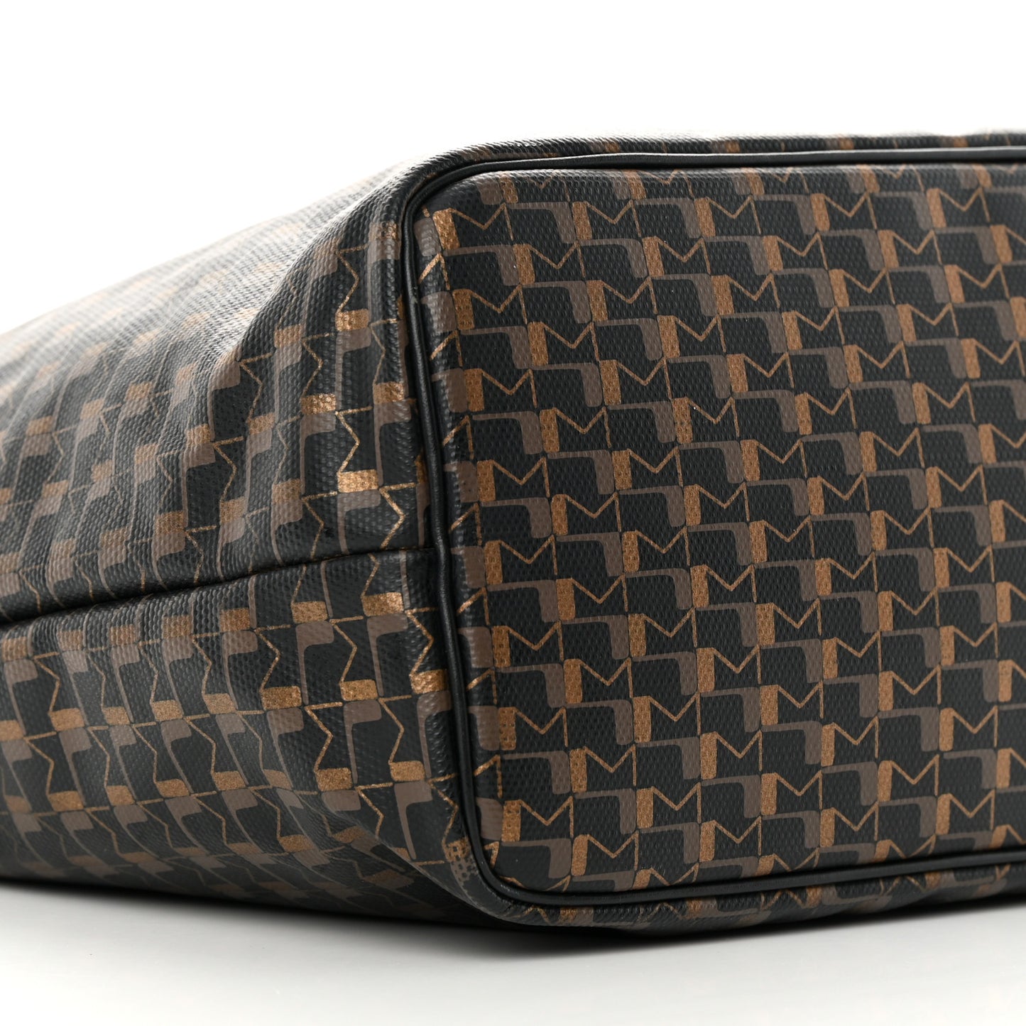 Grained Calfskin Canvas 1920 Oh! Tote Ruban MM Carbon Bronze