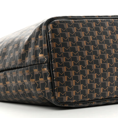 Moynat Grained Calfskin Canvas 1920 Oh! Tote Ruban MM Carbon Bronze 9 of 17