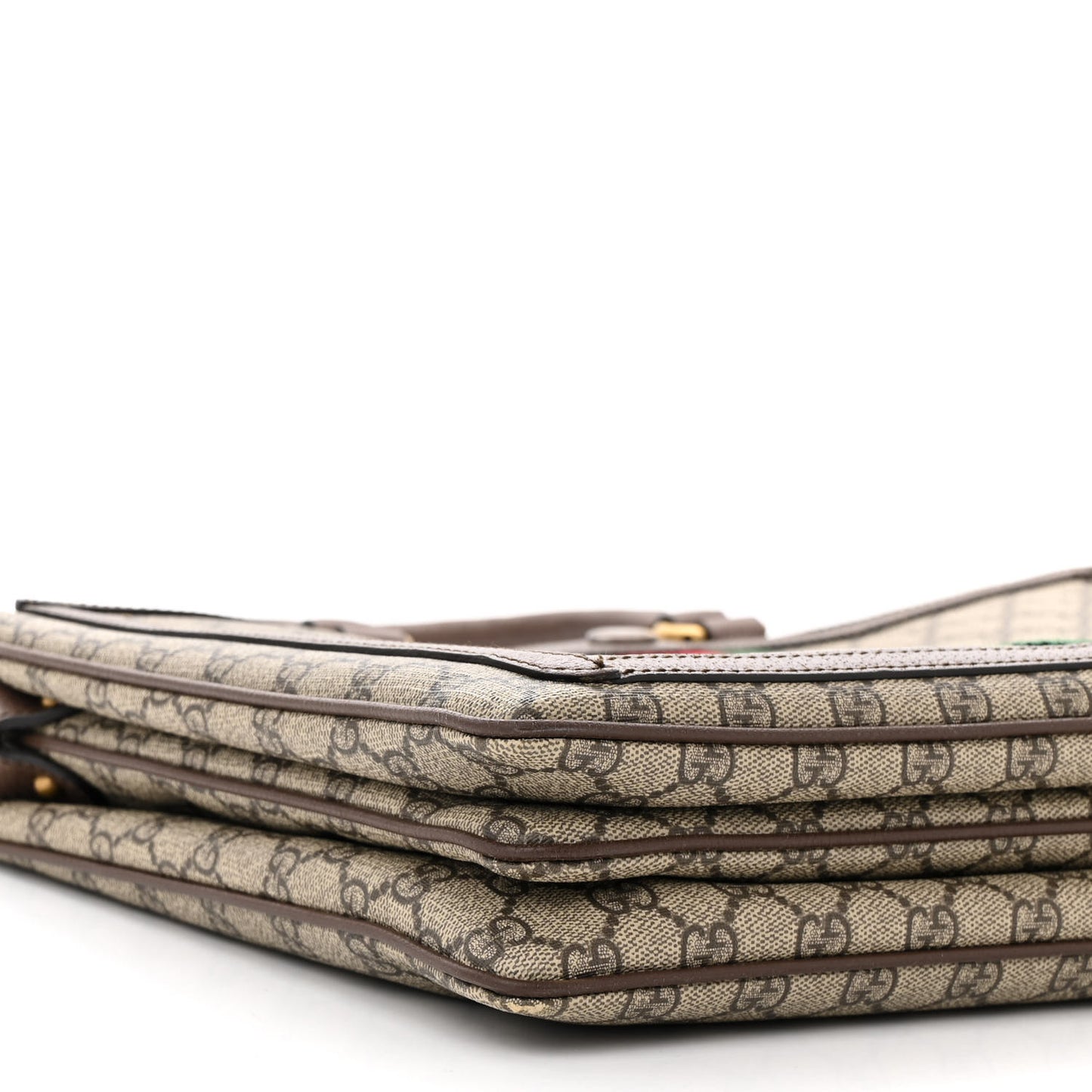 GG Supreme Monogram Web Ophidia Briefcase Beige New Acero