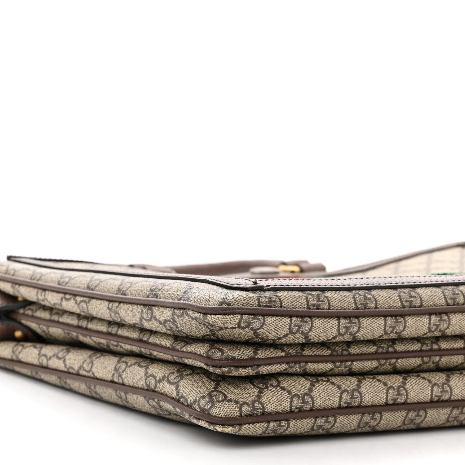 Gucci GG Supreme Monogram Web Ophidia Briefcase Beige New Acero 10 of 12