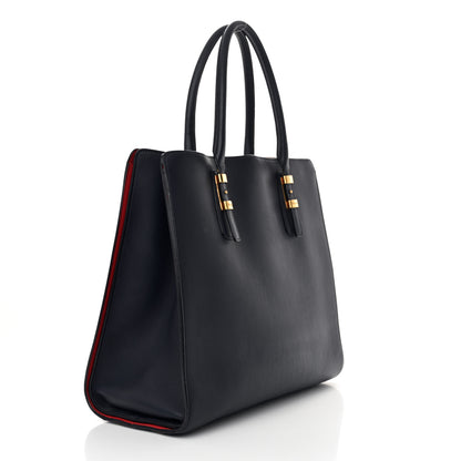 Salvatore Ferragamo Calfskin Whitney Tote Navy 3 of 18