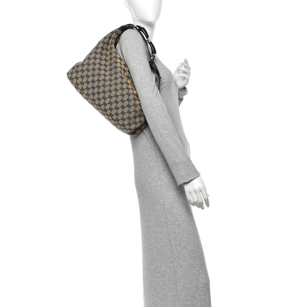 Monogram Medium Horsebit Chain Hobo Navy
