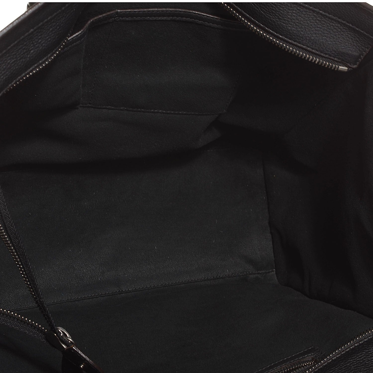 Celine Drummed Calfskin Shoulder Luggage Black 5 of 8