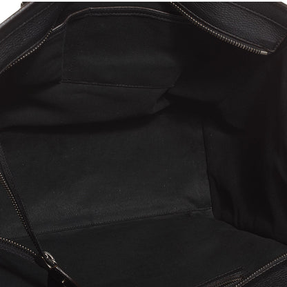 Celine Drummed Calfskin Shoulder Luggage Black 5 of 8