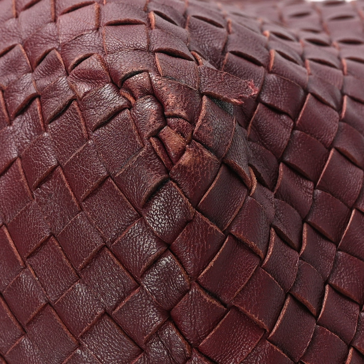 Nappa Intrecciato Large Seamless Tote Burgundy